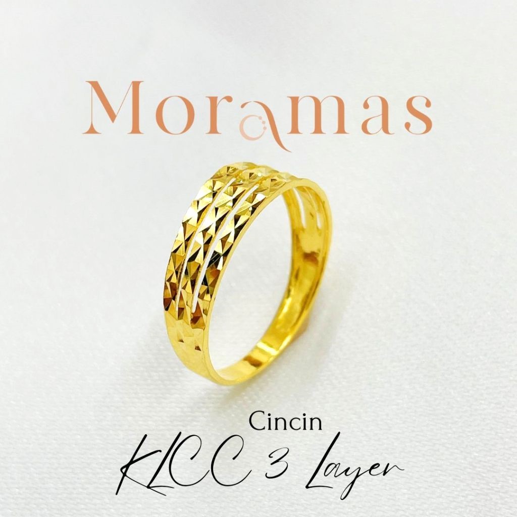 Moramas FASHION KLCC Ring 916 Gold/ Cincin FESYEN KLCC Emas 916/ 时尚戒子916金
