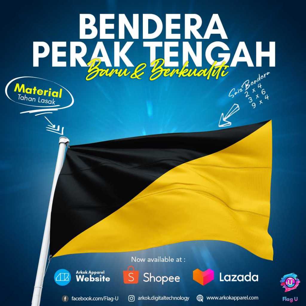 Bendera PERAK TENGAH FLAG MATERIAL