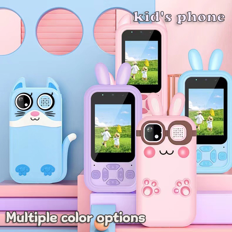 Kids Smart Phone Educational Toys Dual Camera Music Player Baby Phone Game Learning for Age 3-12 Brithday Gifts+32G card