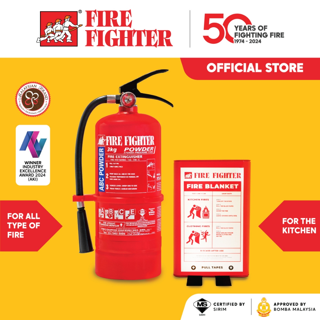 Dynamic Duo Kit (3kg Fire Extinguisher + Fire Blanket)