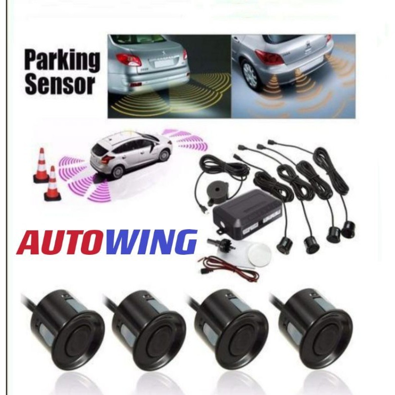 Car Parking Reverse Sensor Alarm 4 Eye Auto Wing Kereta Reverse Sensor Empat Mata