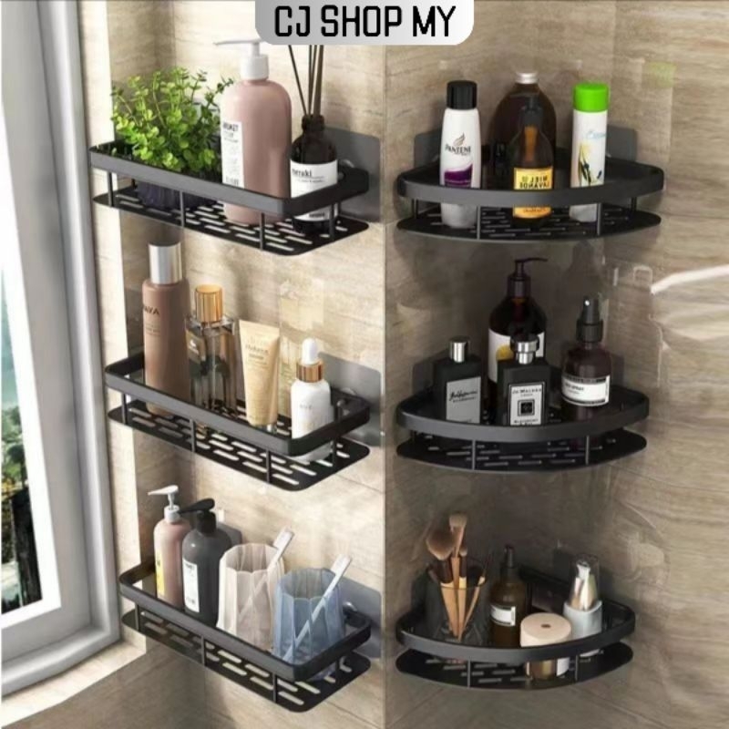 Bathroom Rack Bathroom Shelf Corner Shelf Bathroom Storage Toilet Rack Bathroom Organizer Rak Bilik Mandi 浴室置物架
