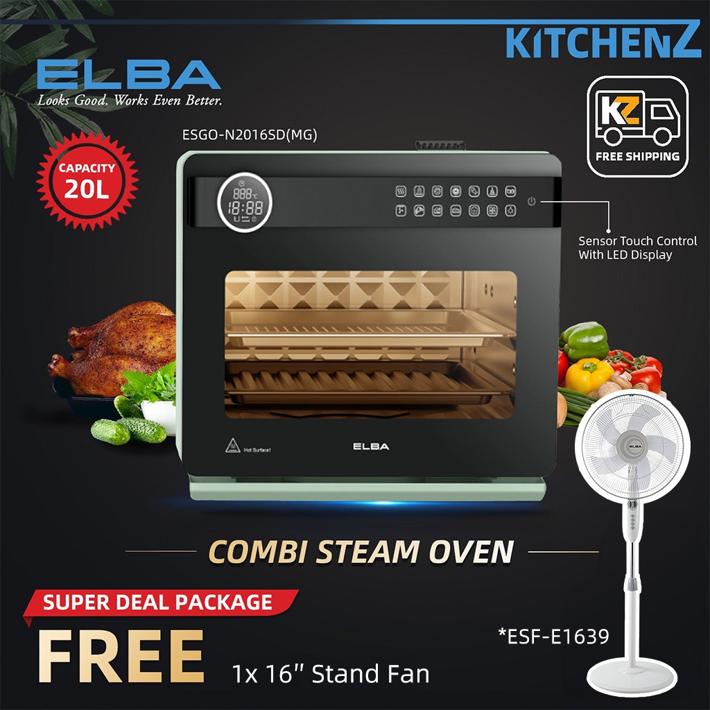 [FREE Shipping] Elba Built-in Oven Multifunction Oven/ Combi Steam Oven / Smart Oven / Free Stand Mixer