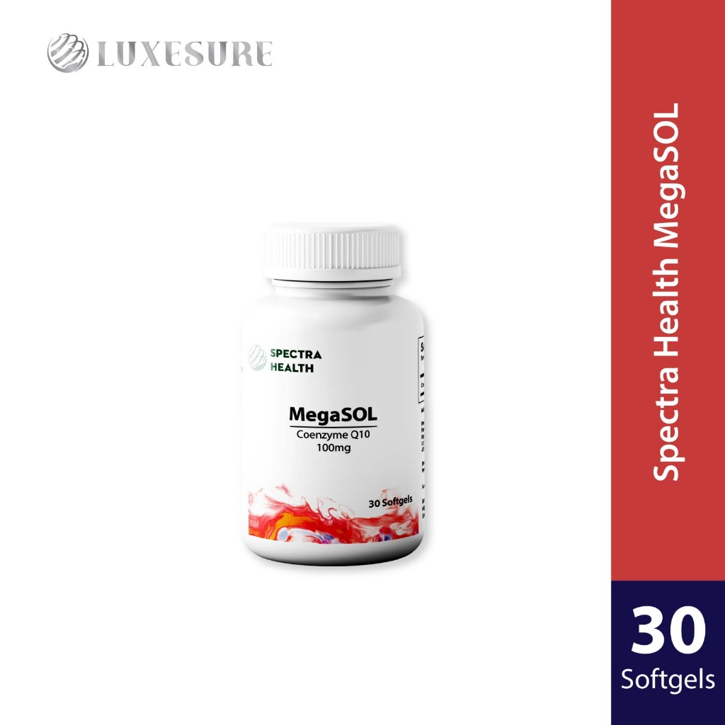 Spectra Health MegaSOL 100mg 30 Softgels (CoEnzyme Q10) [Heart Health]