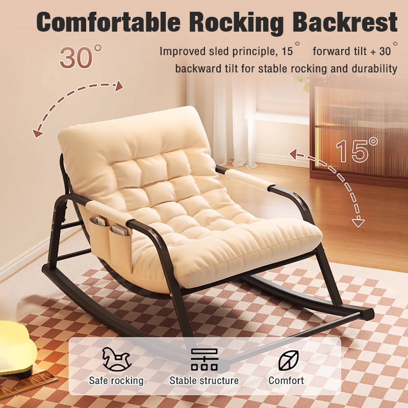 【Free Gift?】Rocking Chair Lazy Sofa Chair Kerusi Malas lazy sofa Armchair Lazy Bedroom Living Room kerusi Lounge Chair