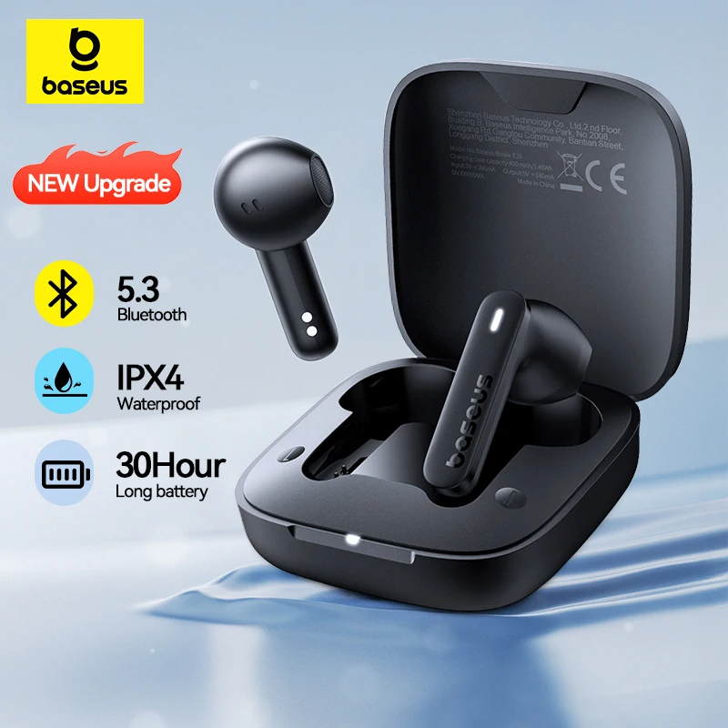 Baseus E16 True Wireless Earbuds TWS 5.3 Bluetooth Earphone with IPX4 Waterproof 30h Music Time