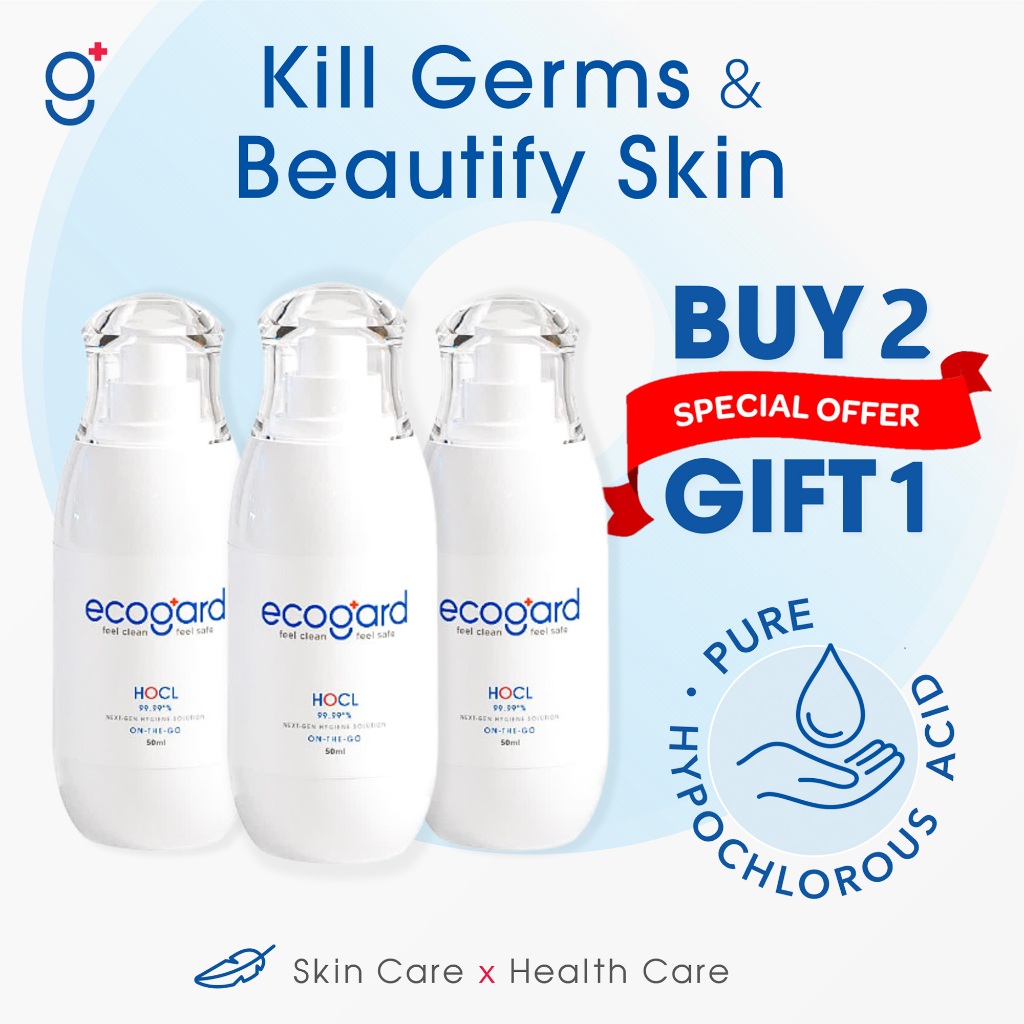 ecogard NATURAL SKINCARE HAND SANITIZER SPRAY 50ml Alcohol Free, Kill Germs & COVID-19 Virus