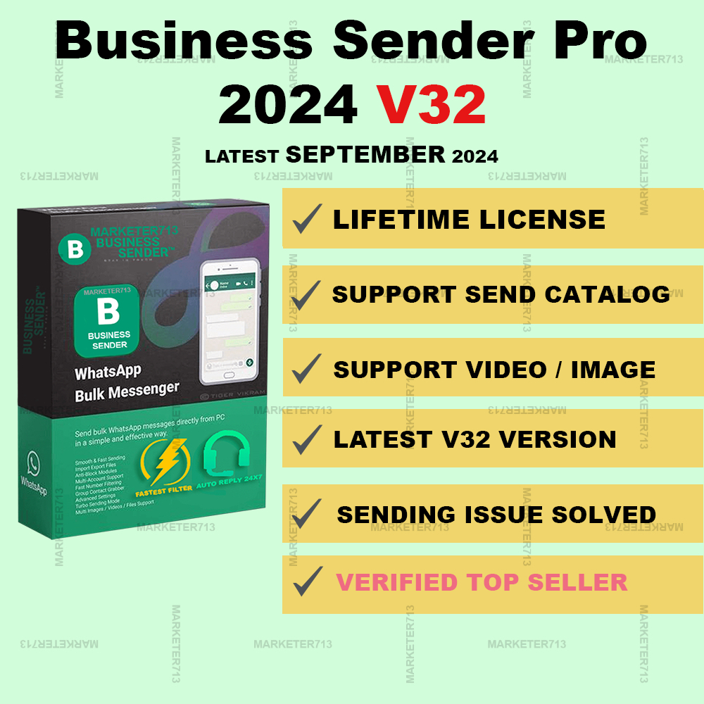 Business Sender Pro 2022 WhatsApp Blaster Whatsapp Blaster | Bulk Sender | Whatsapp Business