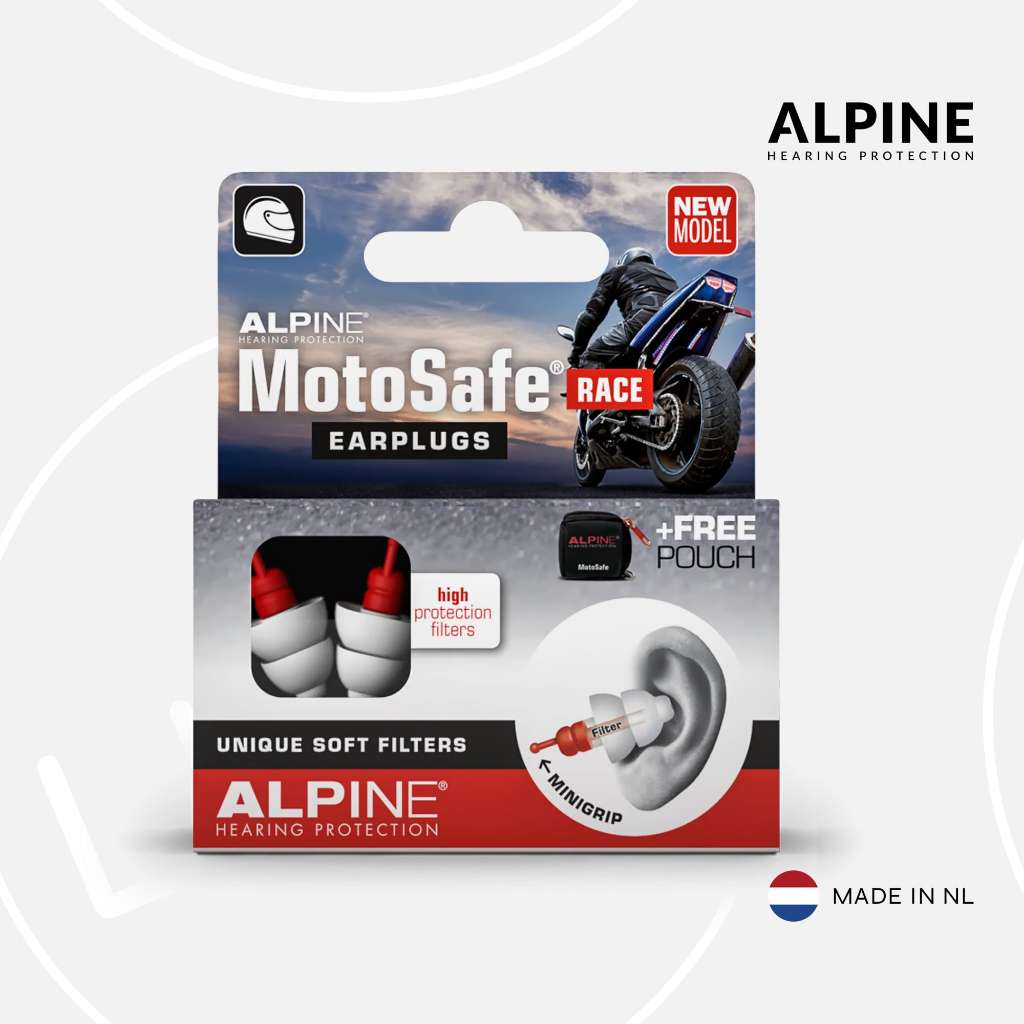 Alpine MotoSafe Race Earplugs | Ear Plugs For Motorcycle Bike Riding Helmet Rider Gear Accessories