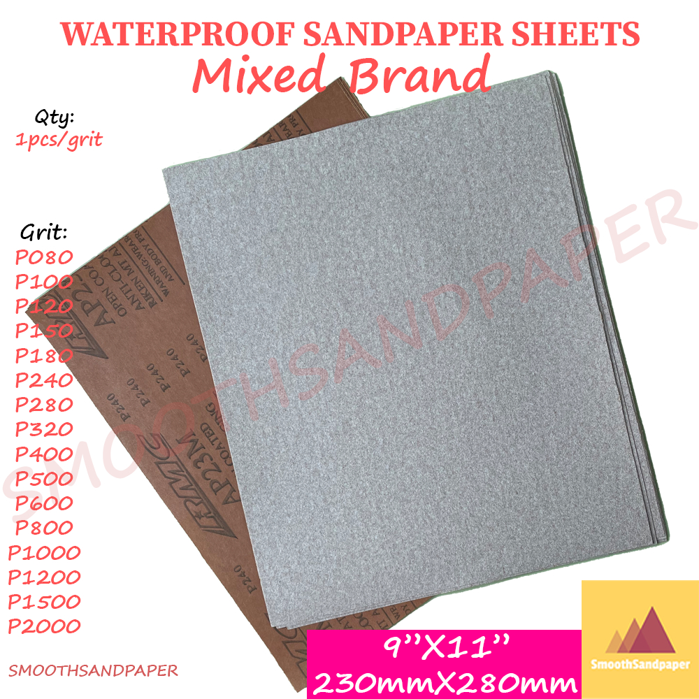 ⚠️[RandomBrand] Wet&Dry Waterproof Sandpaper Sheet 9"x11" [Jenama Rawak] Kertas Pasir Kalis Air image 3