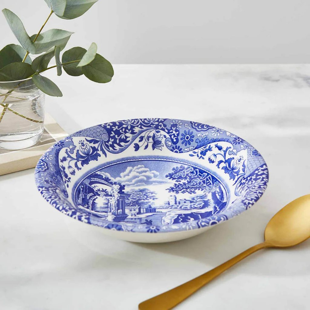 Portmeirion Spode Blue Italian 20cm Cereal Bowl Mangkuk Makan Laksa 2nd Quality