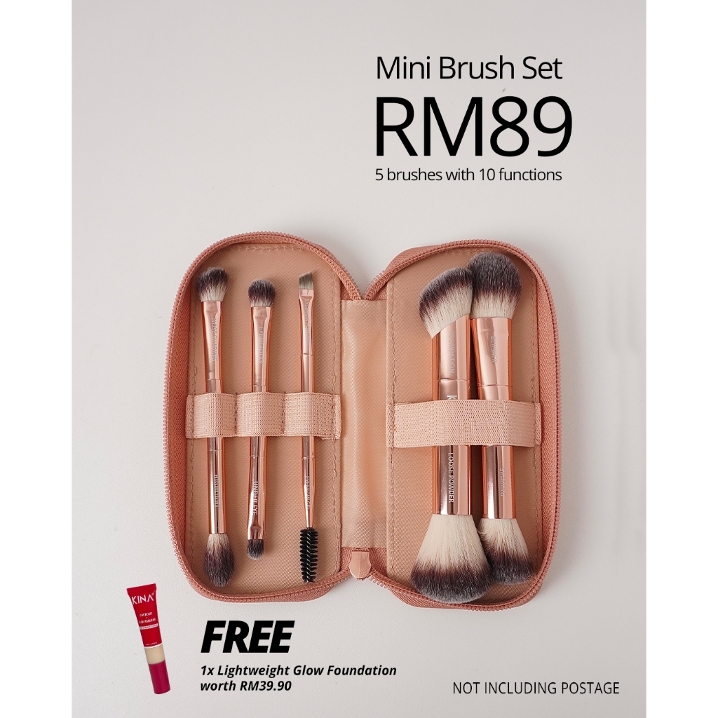 KINA MINI BRUSH SET (LIMITED EDITION) Free Foundation