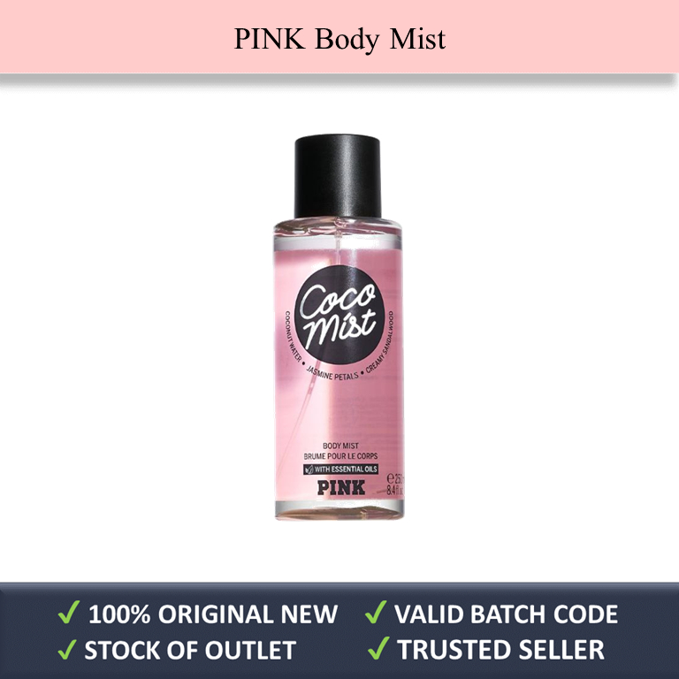 Original New VS PINK Coco Mist Body Mist With Essential Oil 250ml Store Outlet Malaysia Imported USA Perfume Spray