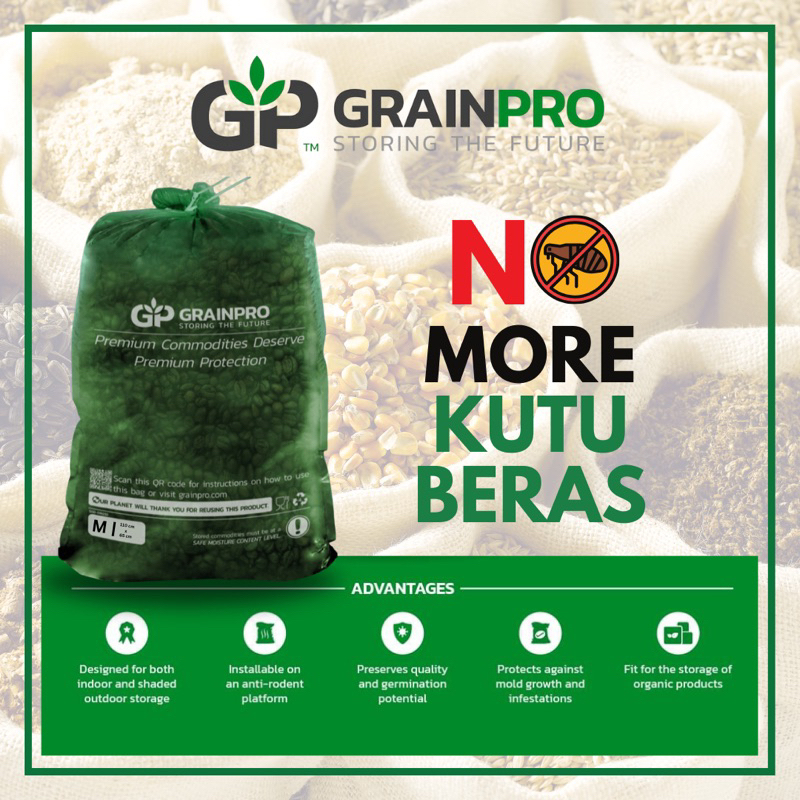 [LOCAL SELLER] GRAINPRO RICE STORAGE PLASTIK BERAS ANTI KUTU TEMPAT SIMPAN STOK MAKANAN KERING/BENIH + FREEGIFT