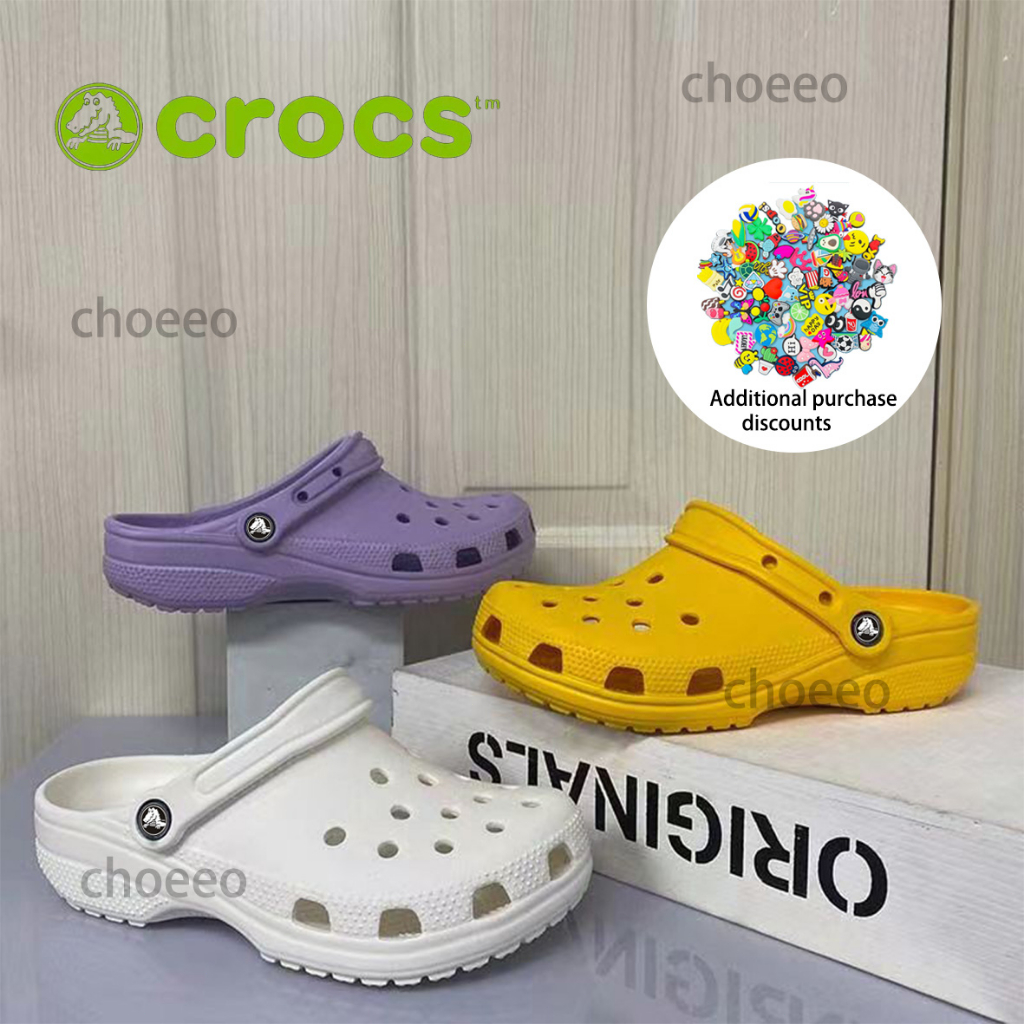 【 Quick Delivery】Crocs Couple Clogs Men's and Women's Shoe Slide Sandals Hole Shoes slippers