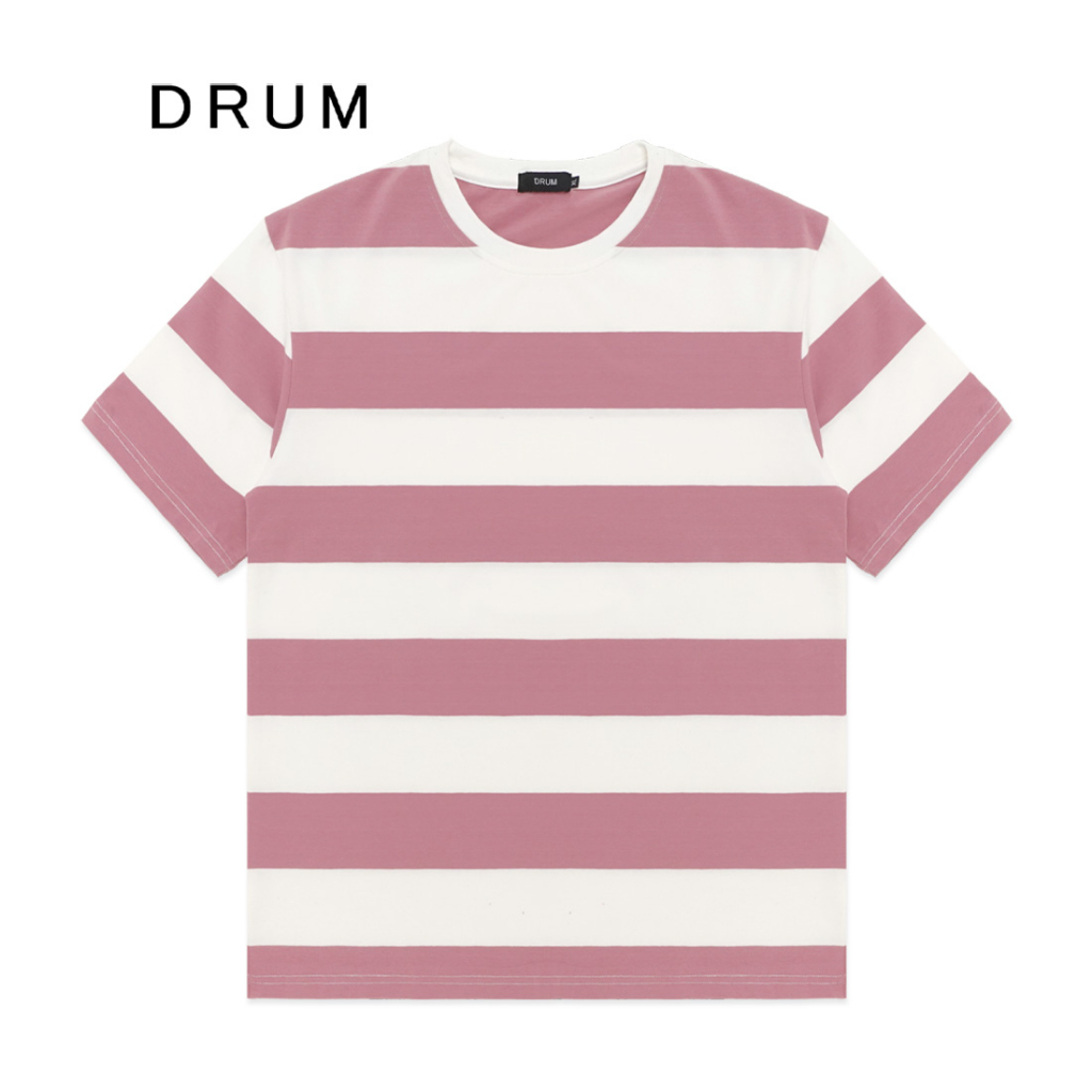 DRUM Bar Stripe Tee- Yellow/Purple