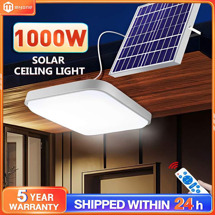 Solar Light Indoor 1000W LED Solar Light Ceiling Bedroom Lamp lampu solar lampu dalaman solar Lampu Bilik Tidur LED