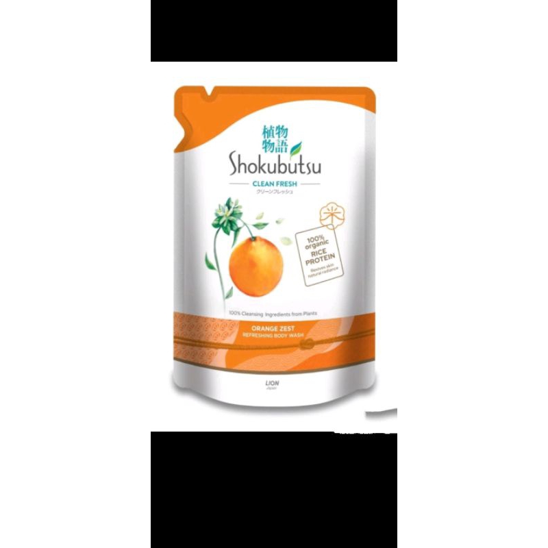 shokubutsu orange zest body wash refill (850g)