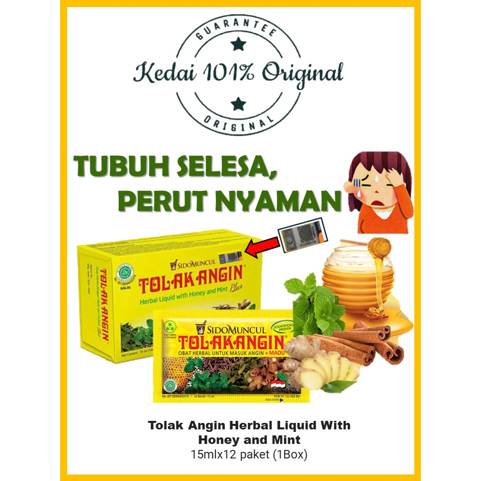 TOLAK ANGIN HERBAL LIQUID WITH HONEY AND MINT