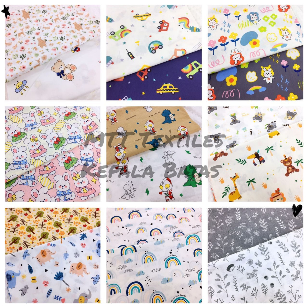 Twill Cotton 60" / Comb Cotton 60'' /Kain Cotton Bidang60'''