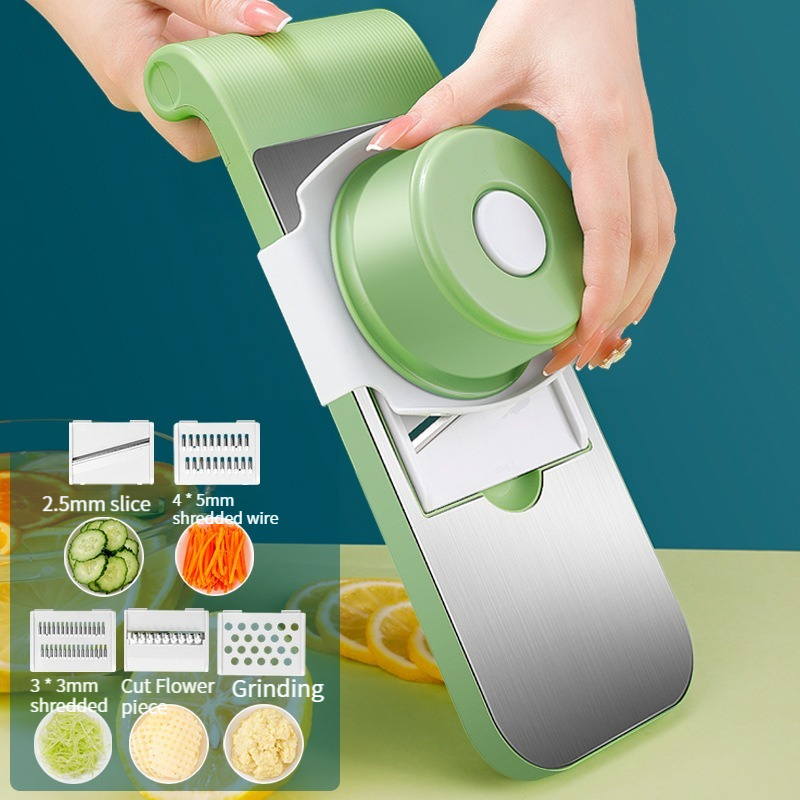 Slicer Multifunction Vegetable Fruits Chopper Food Cutter Graters Adjustable With Hand Guard