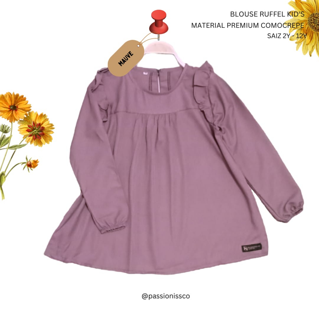 Kid's Girl Blouse Ruffles Long Sleeve Top Blouse, Casual Holiday Party