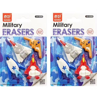 Children Cute fighter plane Series Eraser Rubber Prize Creative Kids School Stationery Erasers Jet Designs Student Erase