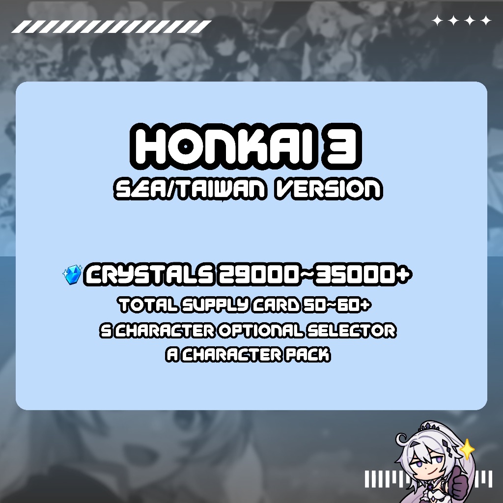 ✨Honkai 3⭐️Crystals Collect|Anime Action games merchandise| Anime's Style|Gacha Pack