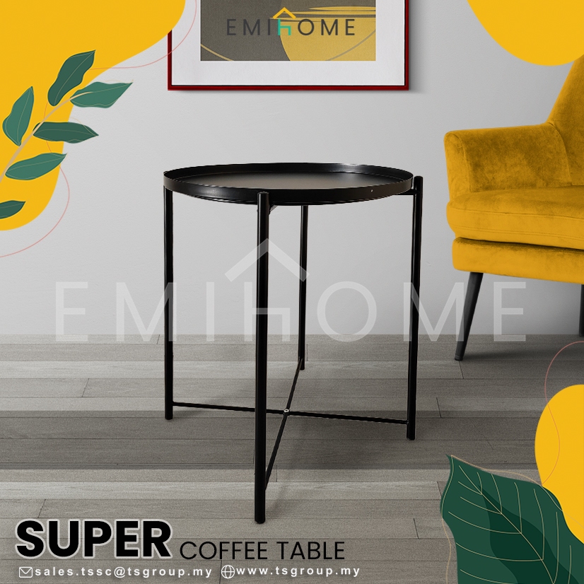 EMIHOME Meja Serbaguna Sisi SUPER COFFEE