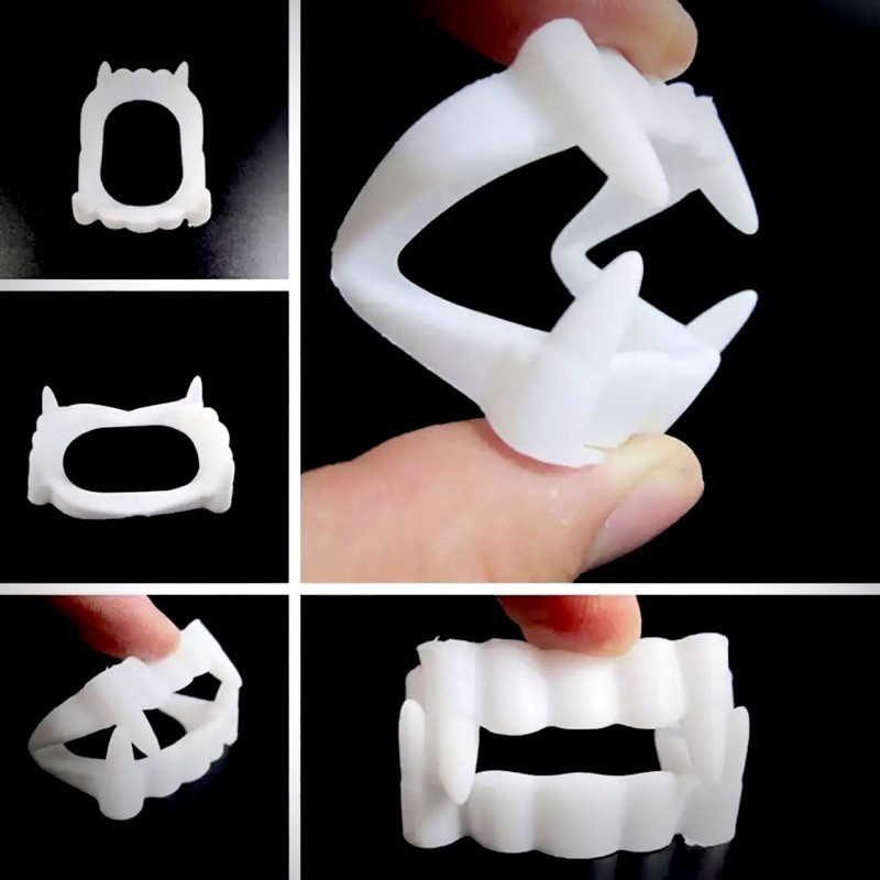 Halloween Horror Teeth Gigi Taring Palsu. Vampire Fake Teeth. Dracula Fangs