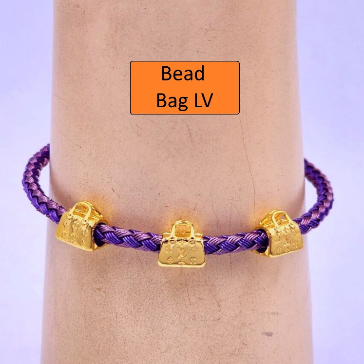 BEAD BAG  BEAD HEART LOCK BEAD RAINBOW EMAS 916 TULEN EMAS 916 ORIGINAL CHARM MASDORA 916  LOKET EMAS 916 TULEN EMAS 916
