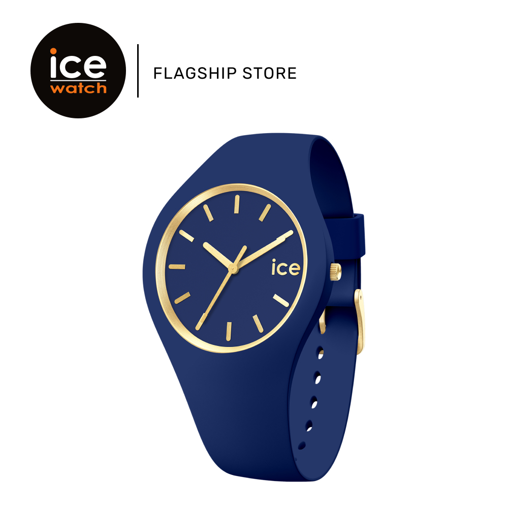 Ice-Watch ICE Glam Brushed - Lazuli Blue (Medium) [020544] | Silicone Strap | Women Watch | Casual