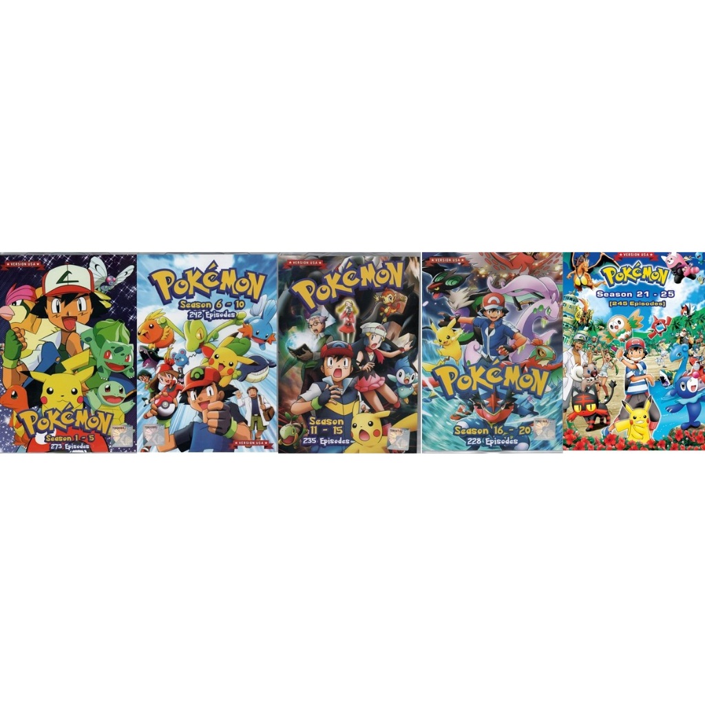 Anime DVD Pokemon Complete Series Season 1-25 Vol.1-1223 End (USA Version) + Movie 26 in 1