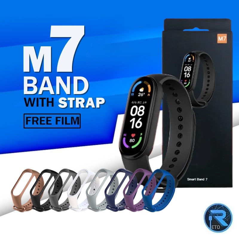 [FREE PROTECTOR FILM] M7/M6 Smart Band Wristband Heart rate/Blood/Pressure Monitor Sports Bracelet Fitness tracker