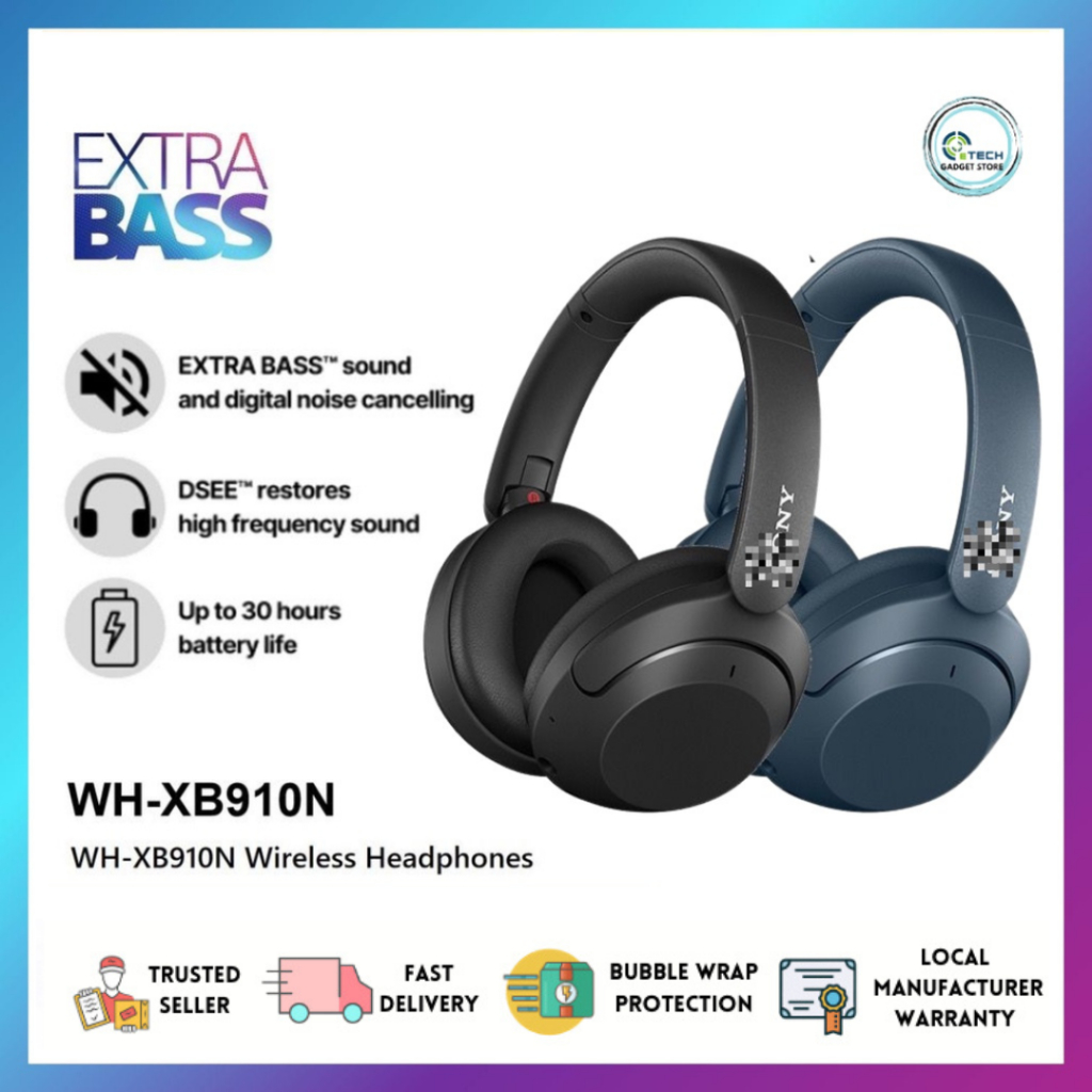 Bluetooth Sony WH-XB910N Wireless Noise Cancelling Headphones Oem On-Ear Headphones Headset