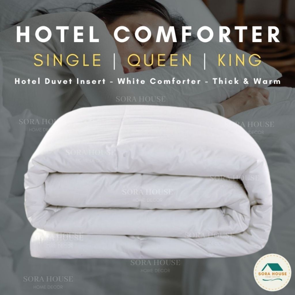[X#4✨] SORA Hotel Comforter Quilt Duvet 100% Pakistan Cotton Ultra warm QuiltCover Single Queen King