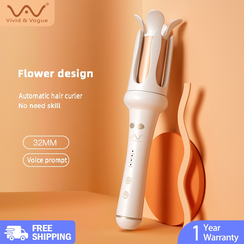 Vivid & Vogue Automatic Hair Curler 32mm Anti-scalding Flower Design Hair curler Iron VAV217 自动卷发棒