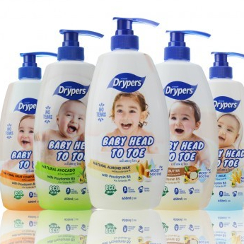 Drypers Baby Head to Toe - Oat/Fruit/Avocado/Almond/Shea Butter (650ml)