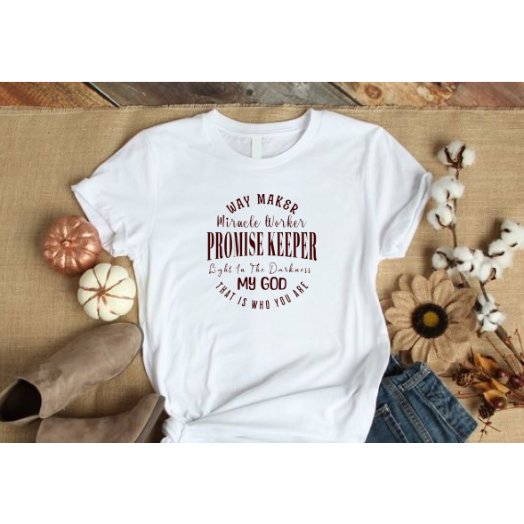 Christian shirt Waymaker Religious Spiritual Faith Apparel Letter Tshirt Ladies Unisex Streetwear