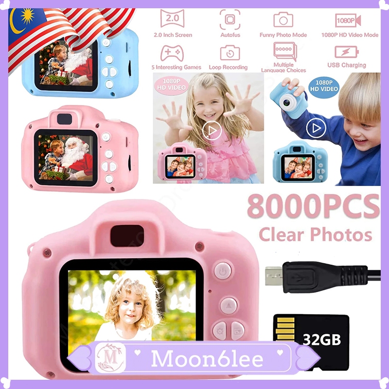 Full Color Mini Digital Camera 1080pHD Digital Kids Camera Shooting Projection Video Camera For Children Gift