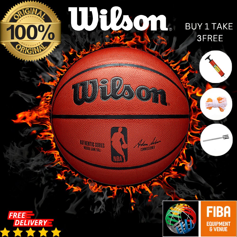 Wilson PU Basketball Ball Size 7 Original Outdoor Indoor Adult Kids Youth Street Match Game 9.7 Inches