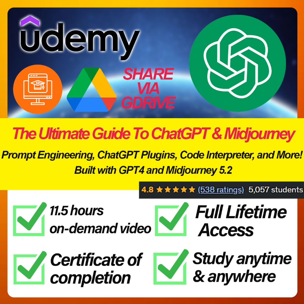 [ COURSE ] Complete Manual for ChatGPT and Midjourney