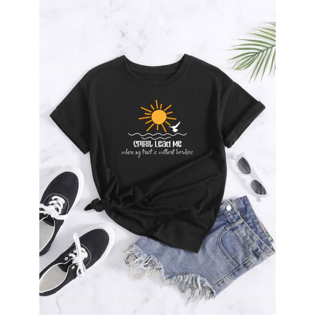 Christian Shirt Spirit Lead Me Religious Spiritual Faith Apparel T-shirt Woman Clothes Unisex Streetwear Fashion Tops