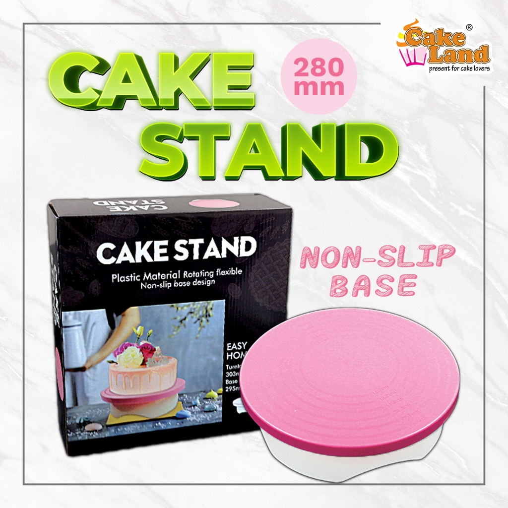 THE BAKER 28cm Non-slip ABS Cake Decorating Revolving Cake Stand