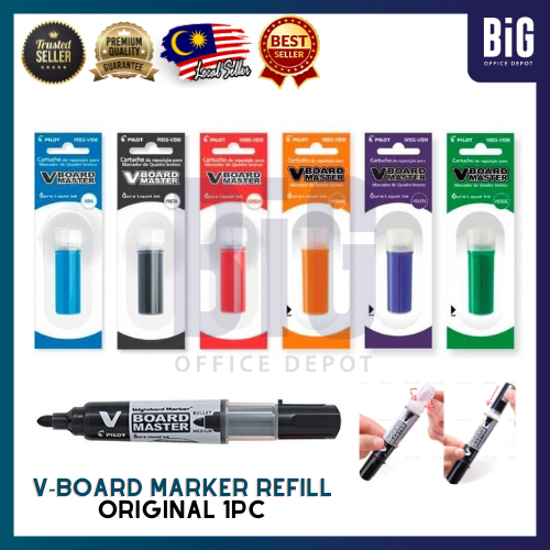 【READY STOCK】PILOT V BOARD WHITEBOARD MARKER REFILL | PILOT VBOARD MARKER ORIGINAL AND COMPATIBLE