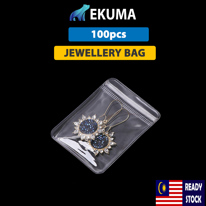 EKUMA Jewelry Bag | Jewelry Storage Bag | Jewellery Organizer | Jewelry Plastic Zipper Bag | PVC Bag