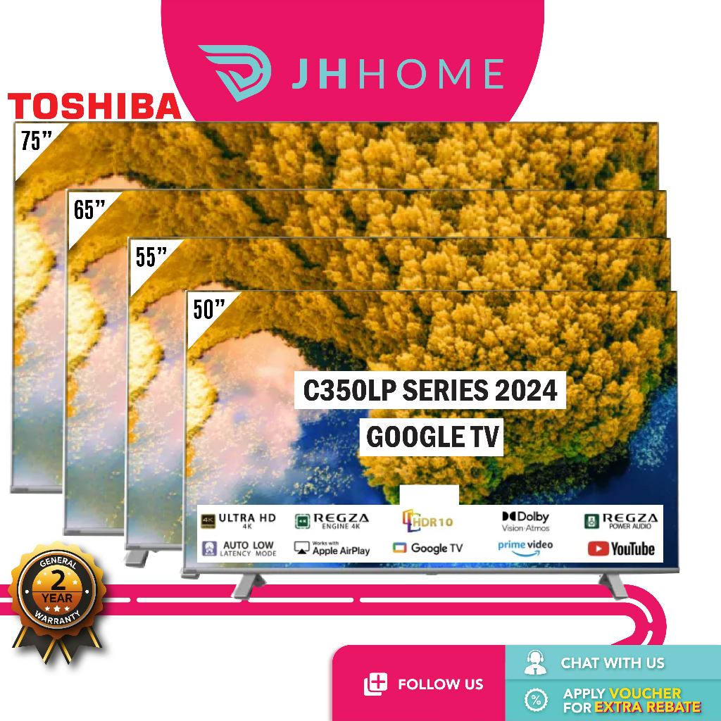 [NEW] Toshiba 4K UHD Google TV Android TV (50"/55"/65"/75") 75C350LP | 65C350LP | 55C350LP | 50C350LP C350L
