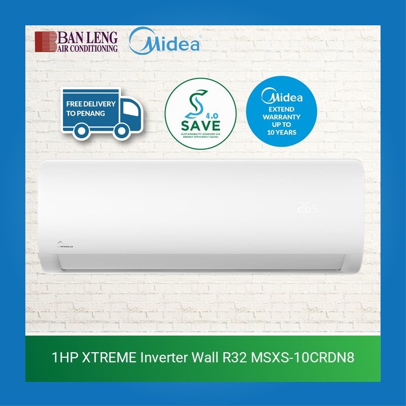 Midea 1HP Standard Inverter Wall R32 MSXS-10CRDN8