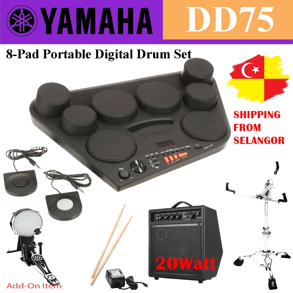 Yamaha All In One Compact DD-75 Portable Digital Drums Electronic Drum Kit (DD75 / DD 75) . Portable.8