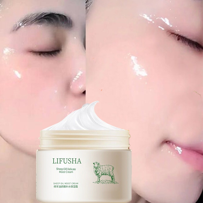 Krim susu kambing pemutih muka whitening moisturizer cream dry skin  wrinkle pori pori besar pelembap pemutih wajah保濕面霜